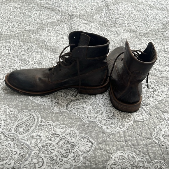 Men’s Mark Nason Lace Up Brown Leather Boots - Picture 3 of 5